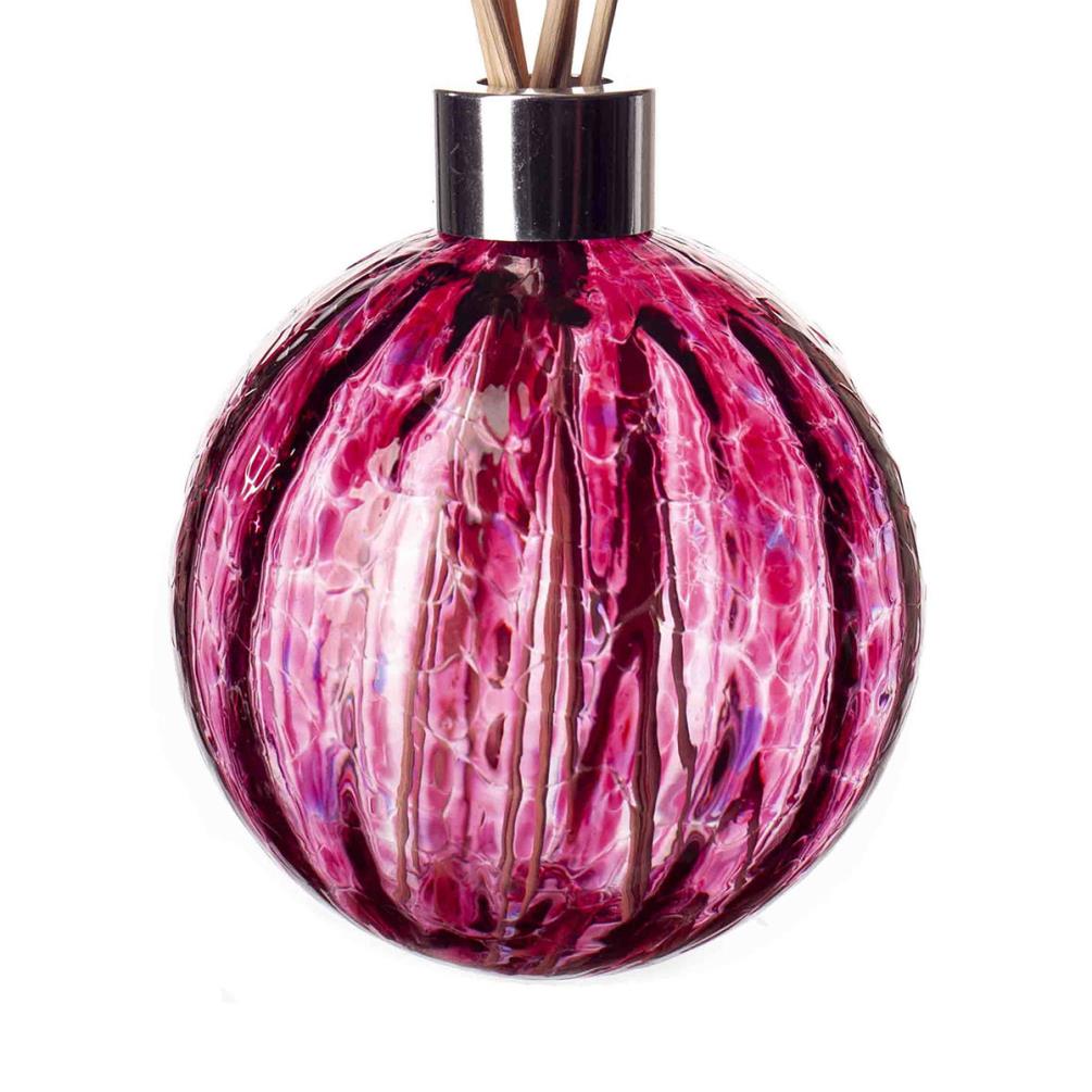 Amelia Art Glass Pink Iris Sphere Optic Reed Diffuser Extra Image 1